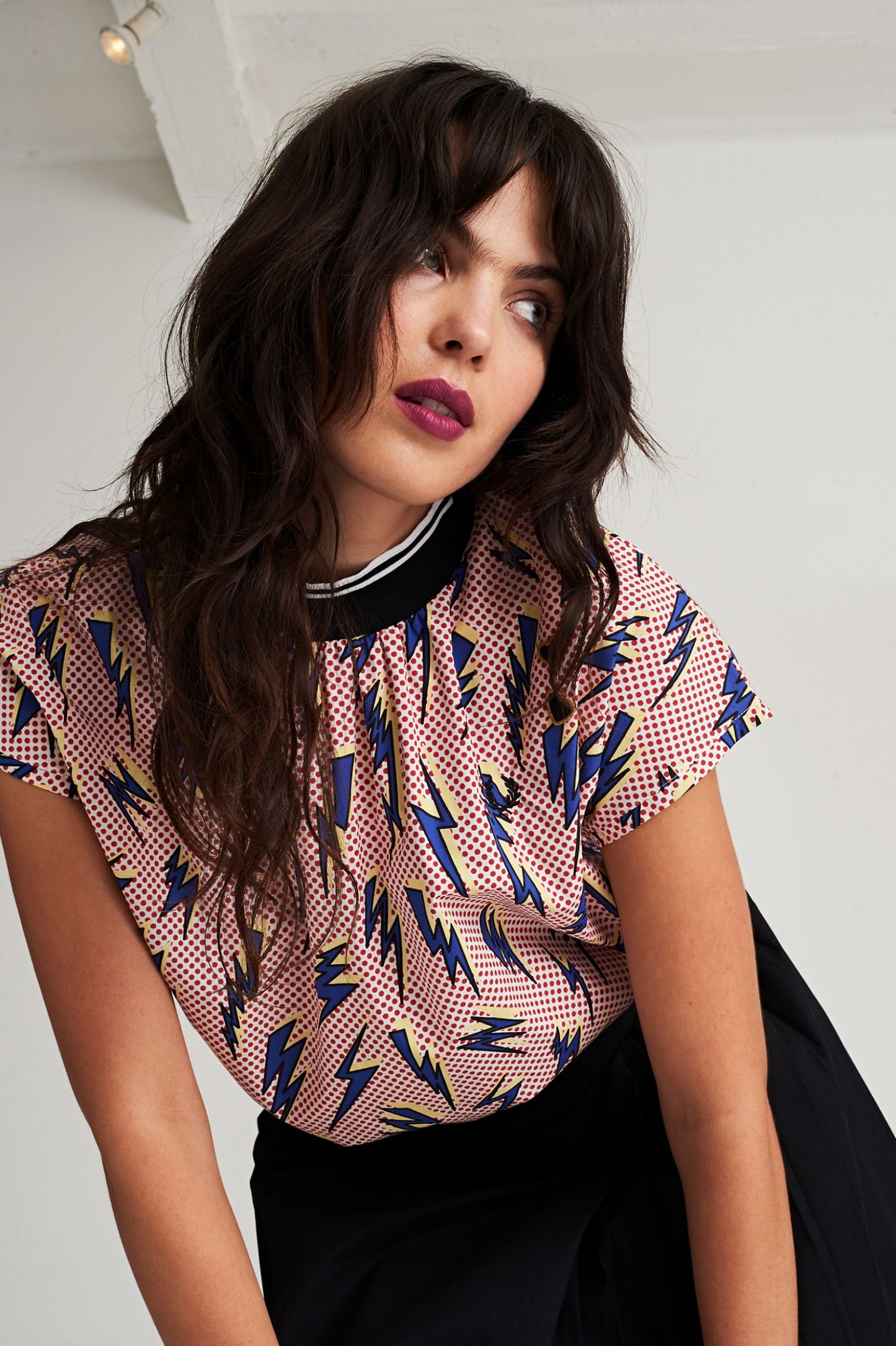 AMY WINEHOUSE Lightning Print Top