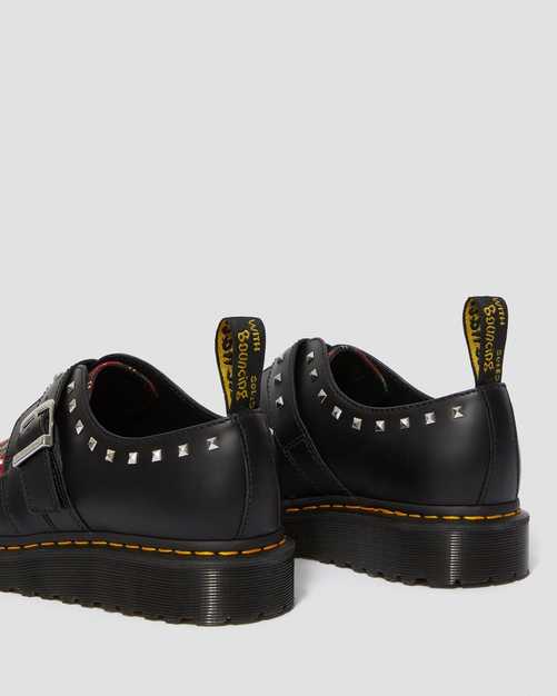 RAMSEY MONK BLACK+RED STEWART SMOOTH+TARTAN SHOE