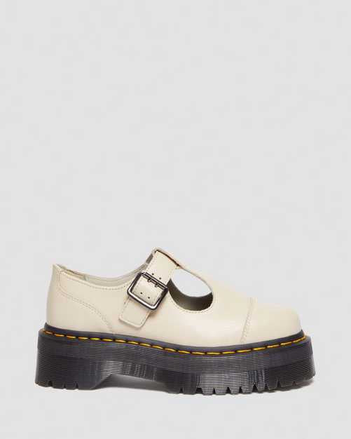 BETHAN parchment beige LEATHER PLATFORM SHOES