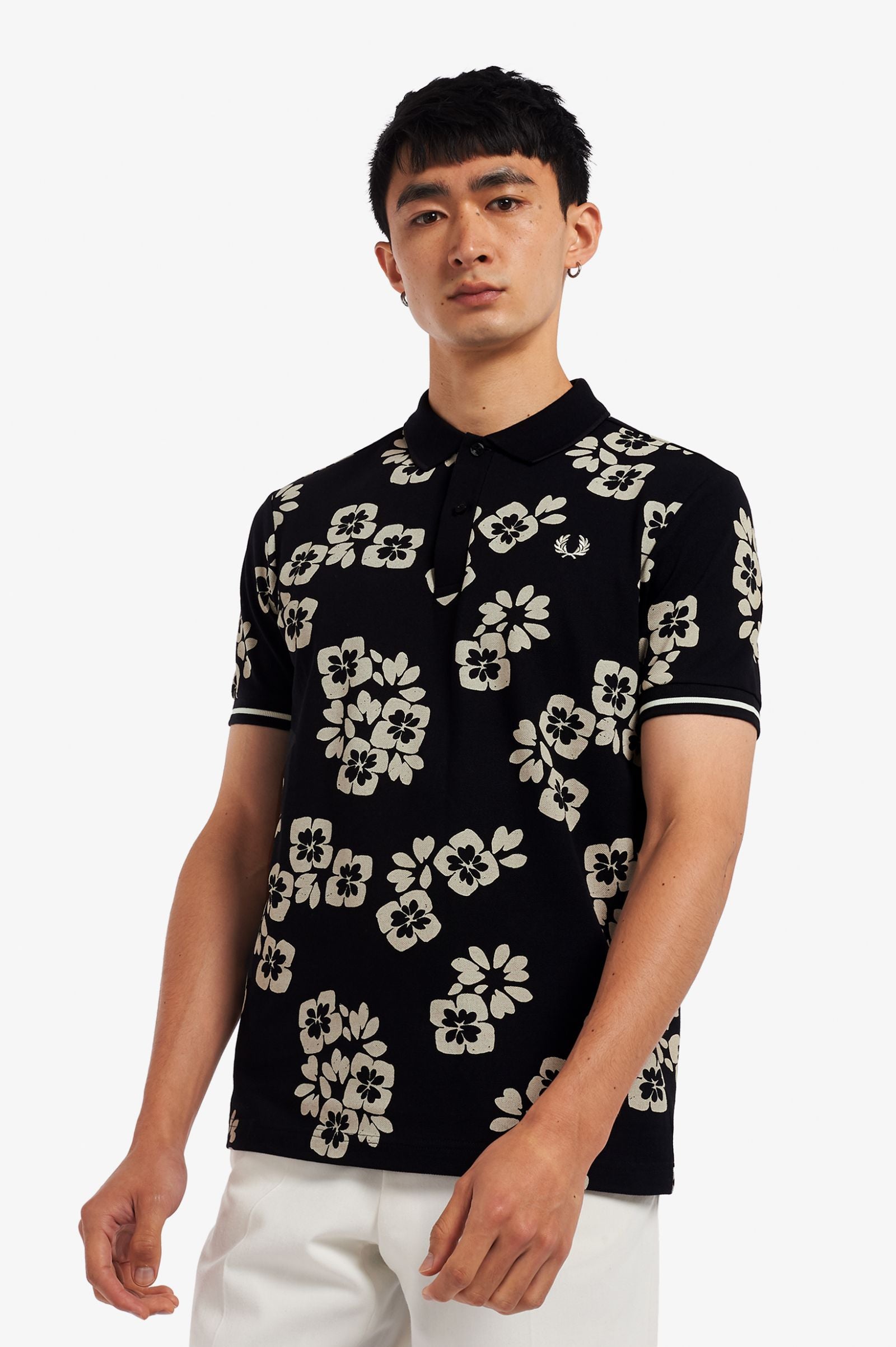 Floral Print Polo Shirt
