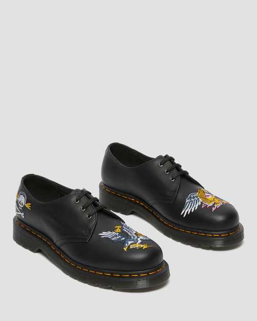 1461 Souvenir Black Nappa Oxford Posers Hollywood