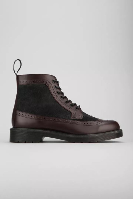MATIAS OXBLOOD+BLACK SMOOTH+ITALIAN HAIR ON BOOT