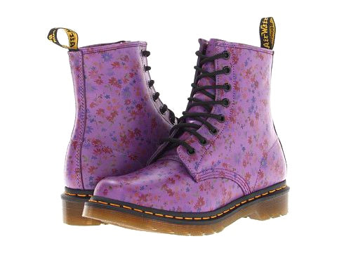1460 W BRIGHT PURPLE LITTLE FLOWERS BOOT – Posers Hollywood