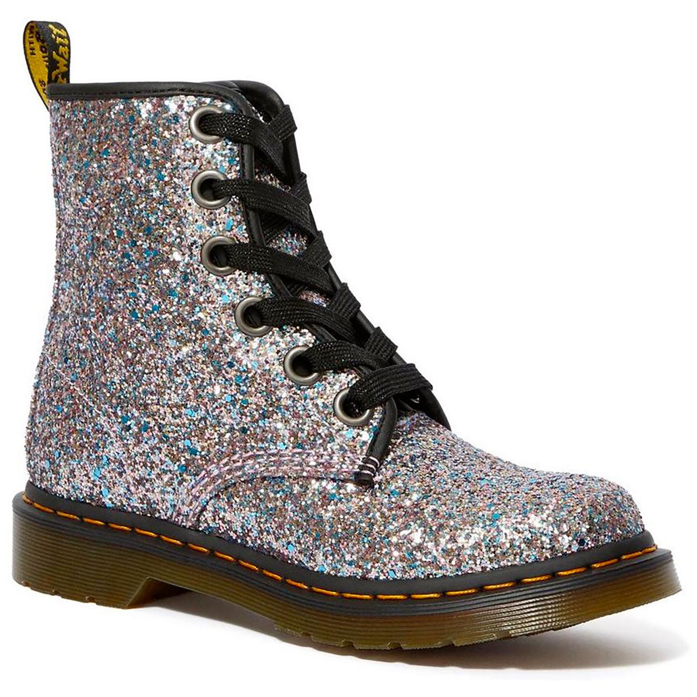 Dr Martens Boots Glitter 1460 Farrah Multi Blue Chunky Glitter