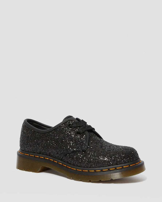 1461 FARRAH BLACK CHUNKY GLITTER OXFORD SHOE