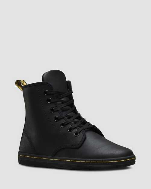 SHOREDITCH BLACK GREASY LAMPER BOOT