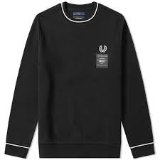 BLACK ACF PIQUE SWEATSHIRT