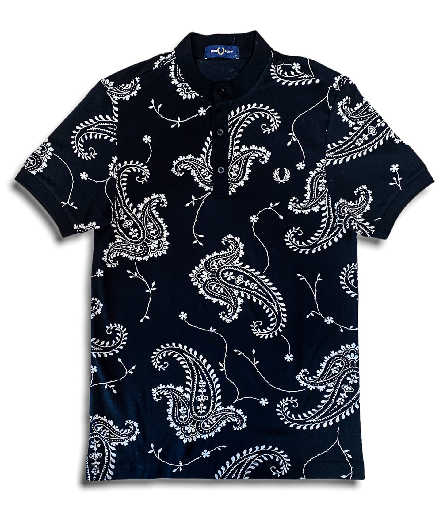 Paisley Print Henley Polo
