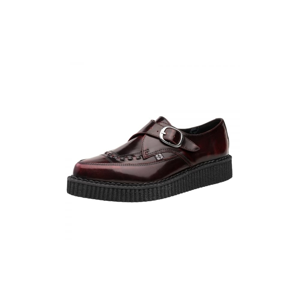 T.U.K BURGUNDY RUB OFF POINTED MONK CREEPER