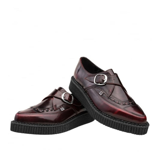 T.U.K BURGUNDY RUB OFF POINTED MONK CREEPER