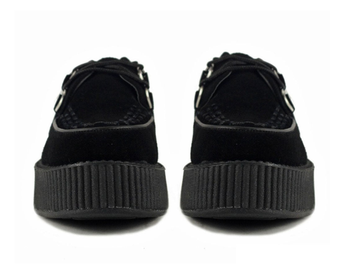 T.U.K BLACK SUEDE VIVA MONDO CREEPER