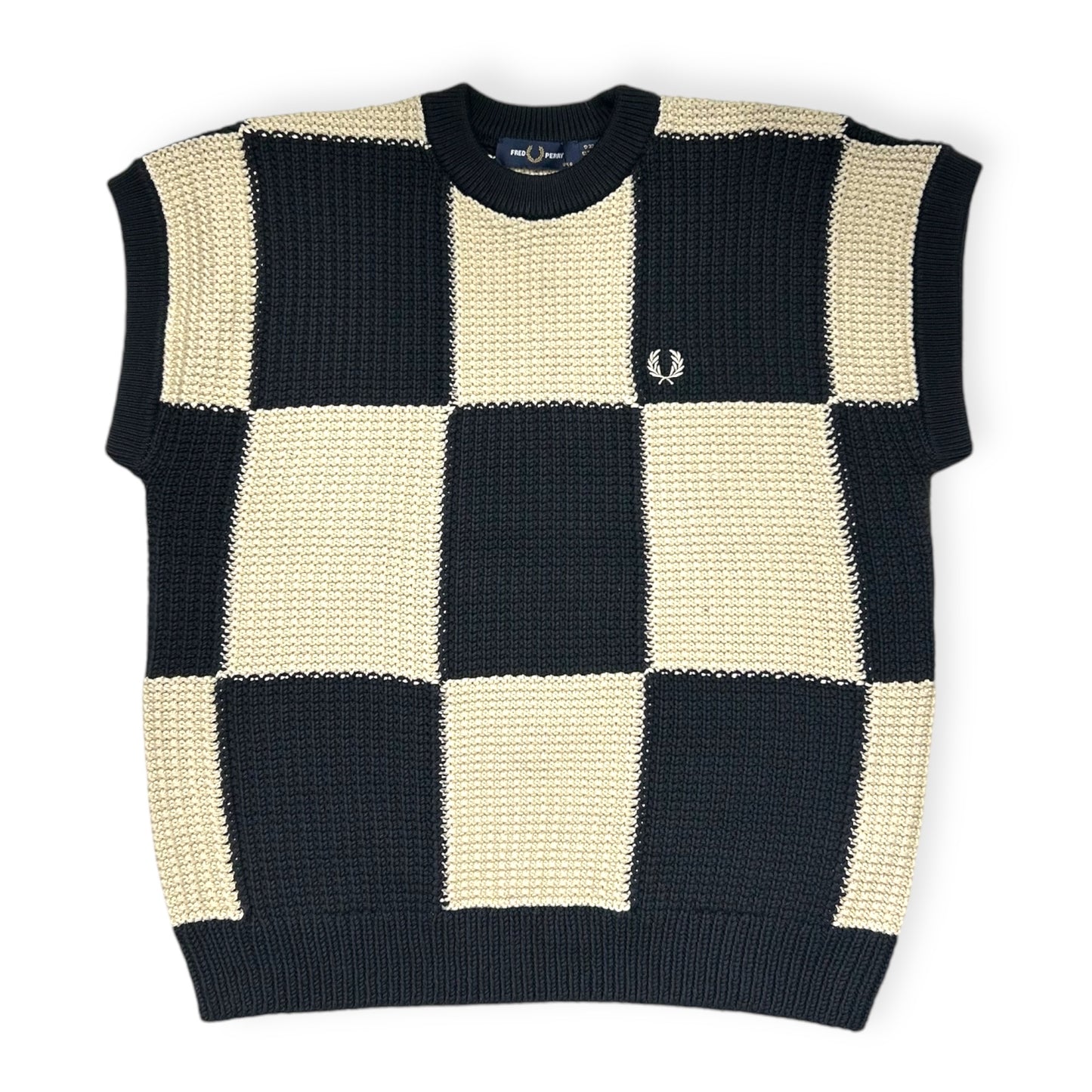 Fred Perry Ladies Textured Chequerboard Tank