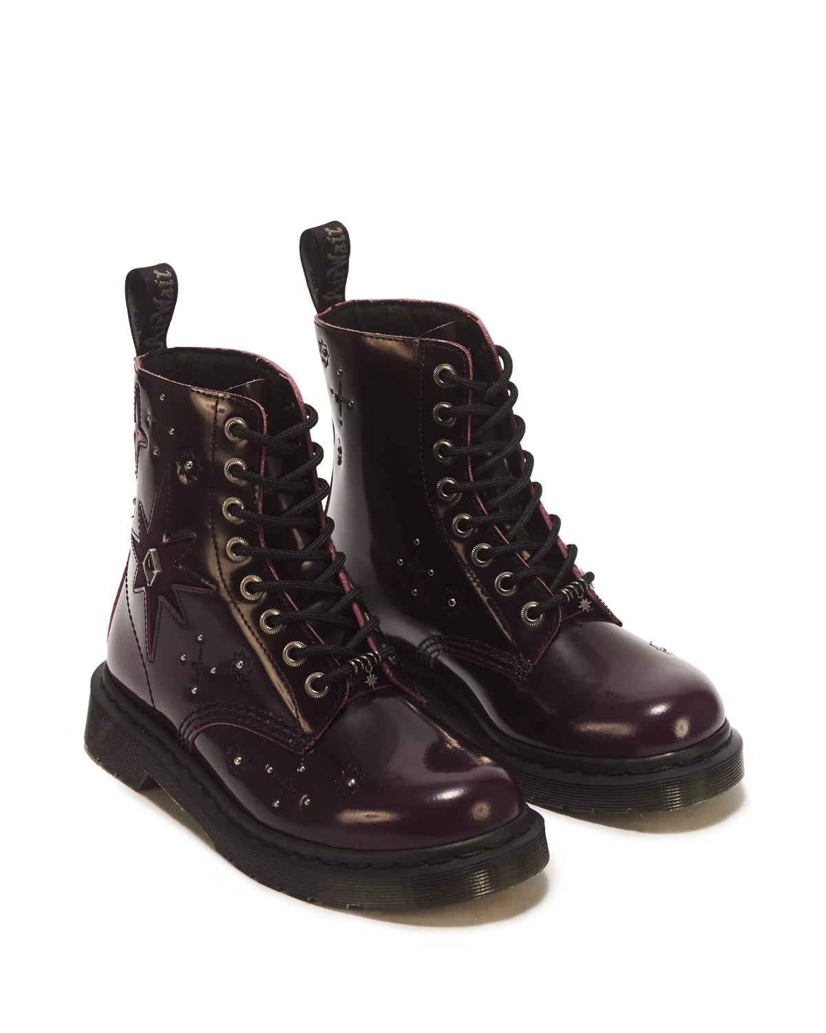1460 Pascal Whimsigoth Arcadia Leather & Velvet Lace Up Boots