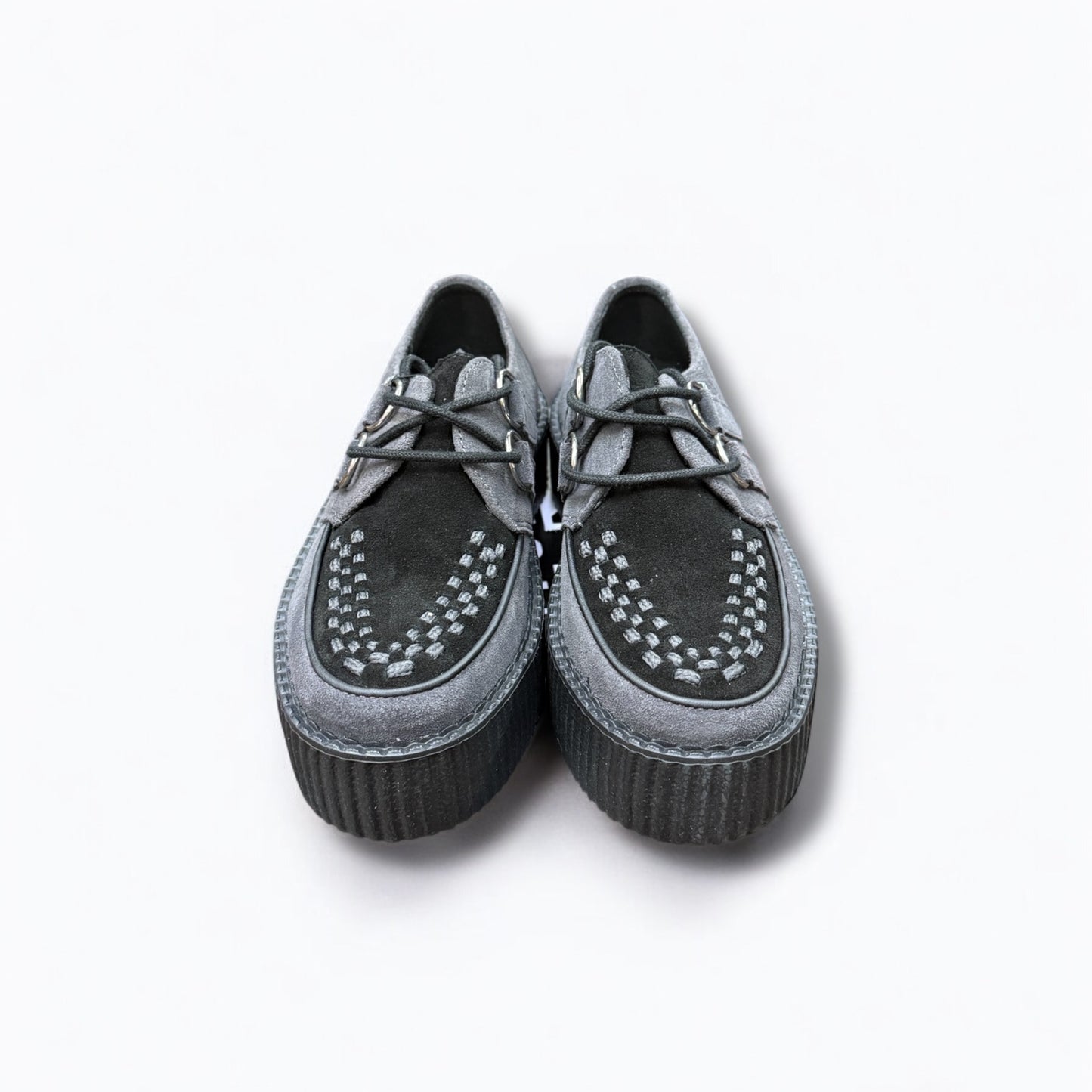 T.U.K Black and Gray Suede Viva Mondo Creepers Need Photo