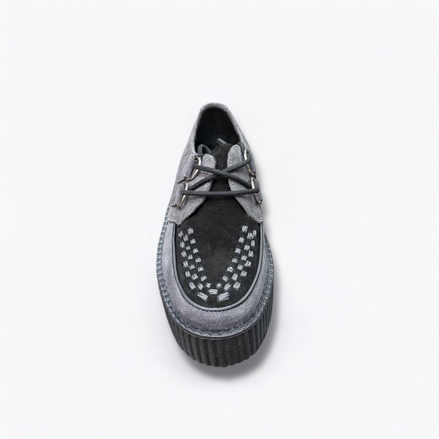 T.U.K Black and Gray Suede Viva Mondo Creepers Need Photo