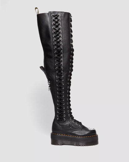 28-Eye Extreme Max Virginia Leather Knee High Boots