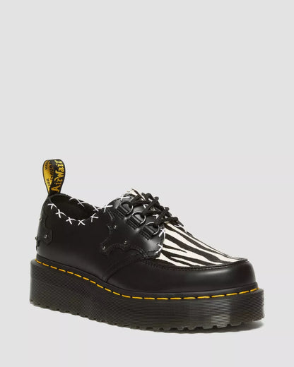 Ramsey 3-Eye Zebra Print & Leather Platform Creepers – Posers Ramsey 3-Eye Zebra Print & Leather Platform Creepers – Posers