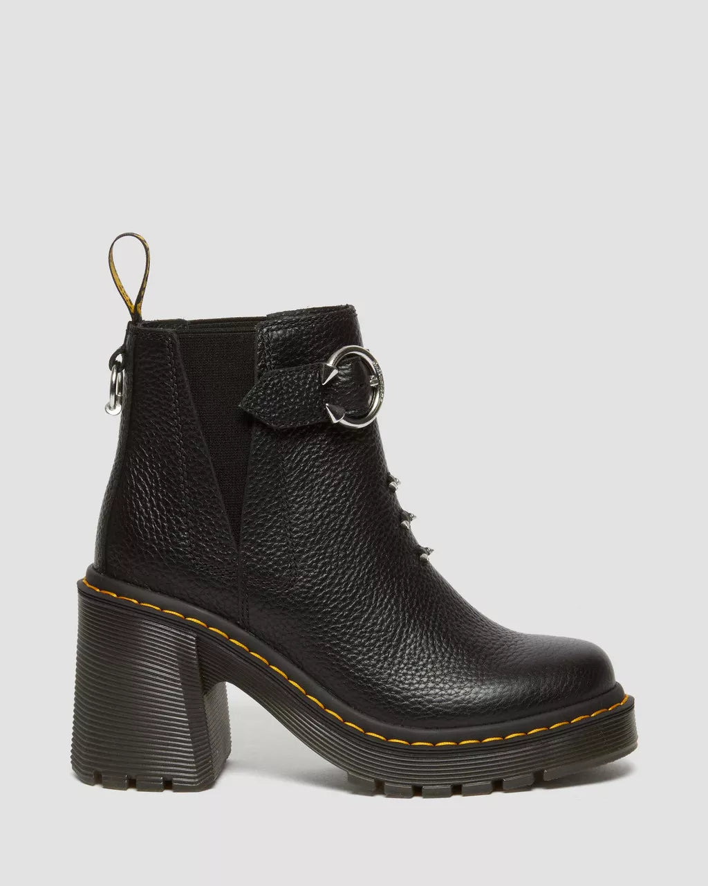 Spence Piercing Leather Flared Heel Chelsea Boots