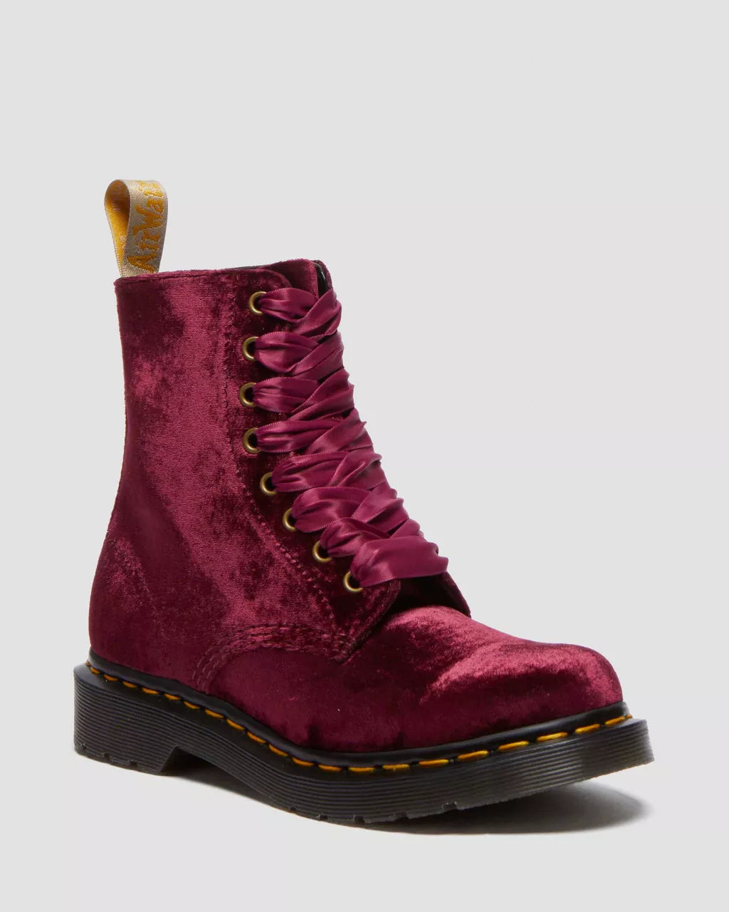 Vegan 1460 Velvet Lace Up Boots