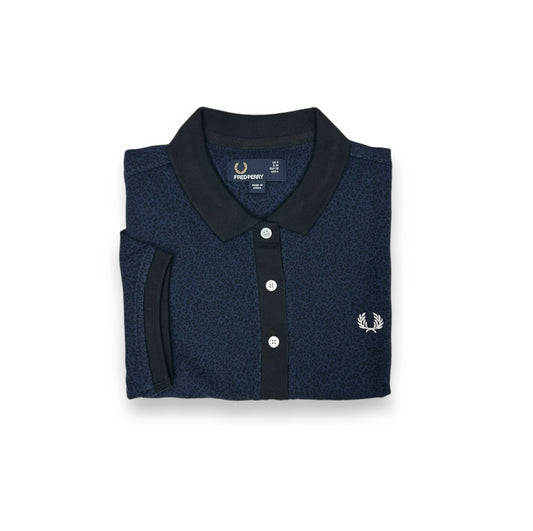 Ladies Leopard Printed Fred Perry shirt