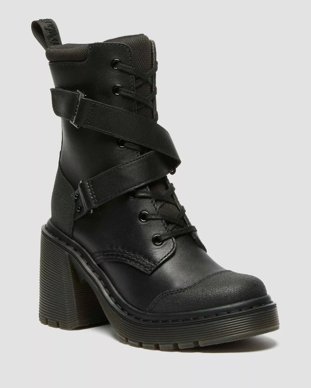 Chesney Tech Strap Eight Eye Heeled Boots