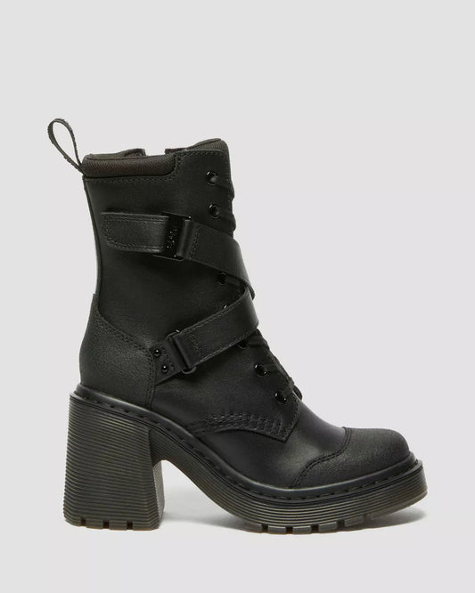 Chesney Tech Strap Eight Eye Heeled Boots