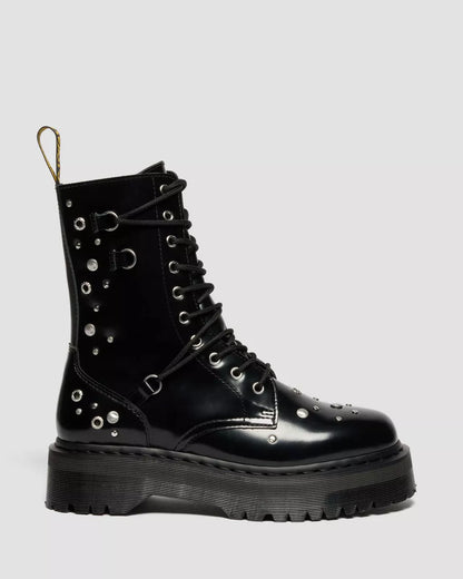 JADON HI STUDDED BUTTERO LEATHER PLATFORM BOOTS