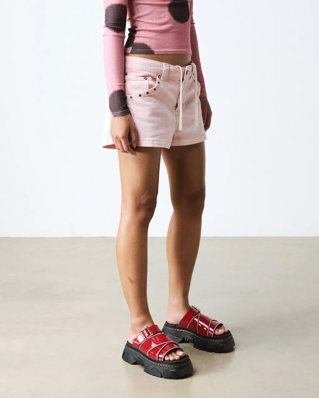 Mattison Slide Soft Patent Leather Sandals