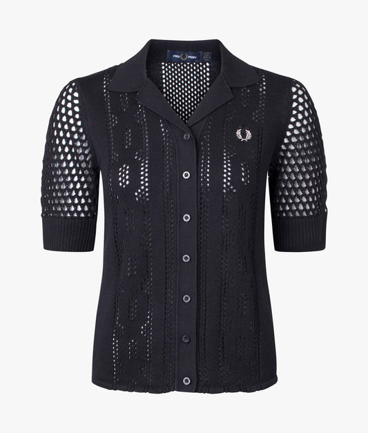 Fred Perry Open-Knit Button Through Shirt