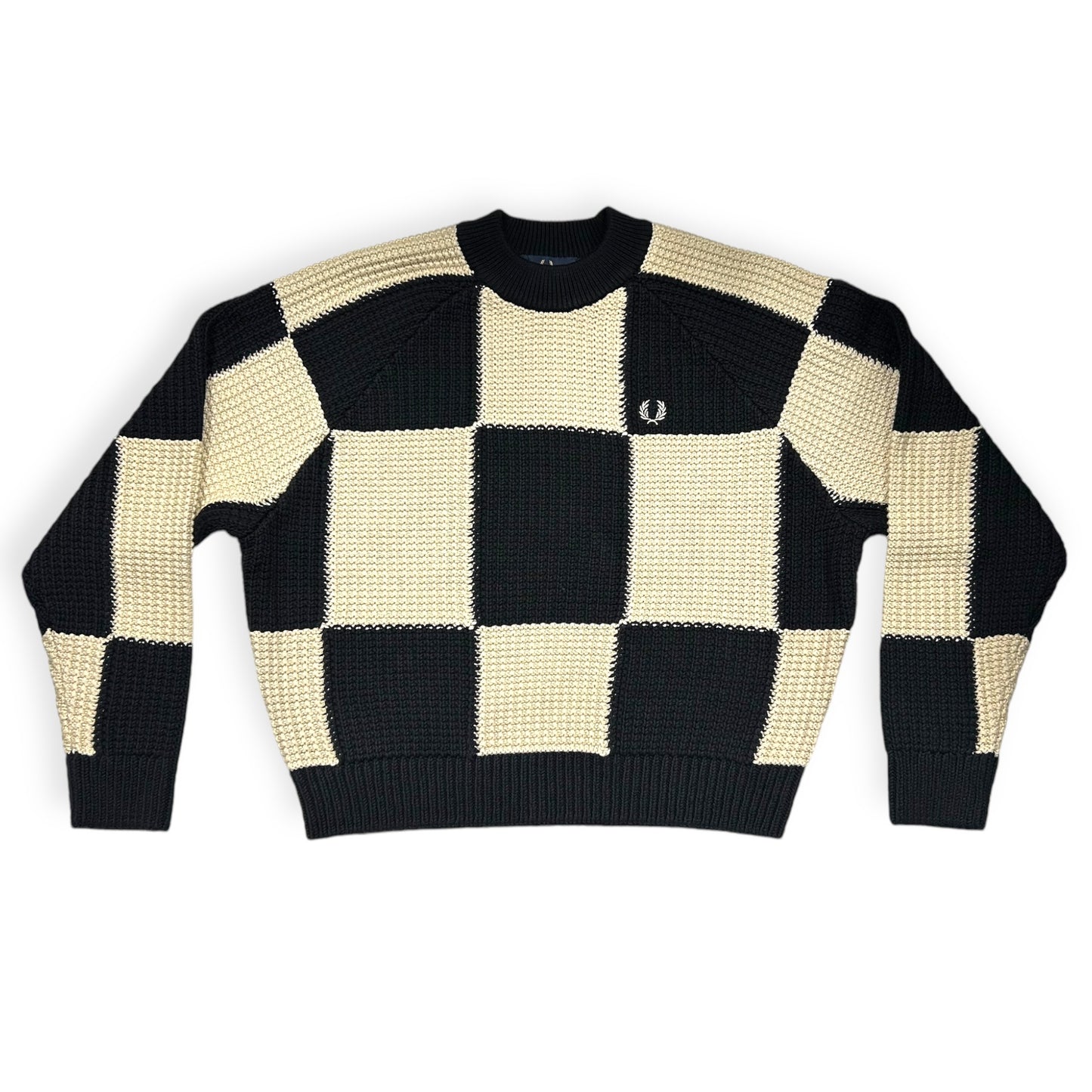 Fred Perry Ladies Textured Chequerboard Jumper