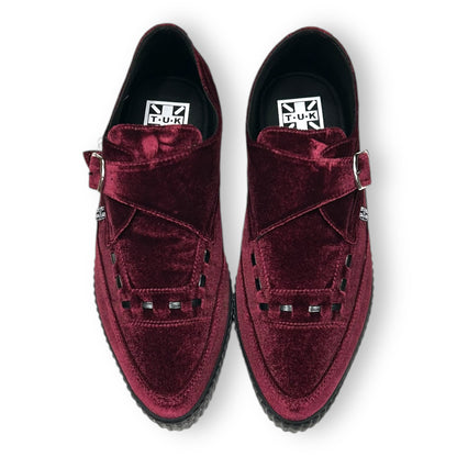 T.U.K Burgundy Velvet Pointed Buckle EZC