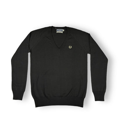 Fred Perry Classic Black V-Neck Sweater