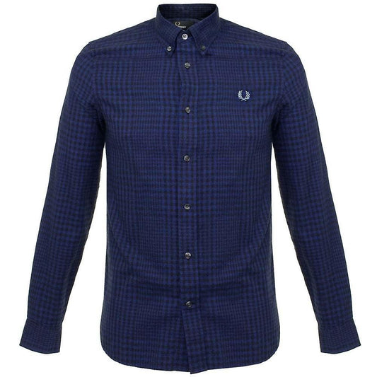 Fred Perry Men's Distorted Gingham Twill Long Sleeve Shirt