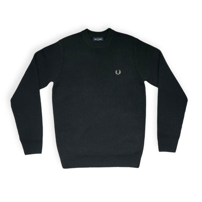 Fred Perry Lambswool Jumper Black