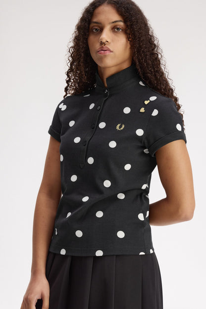 Amy Winehouse Polka Dot Polo Shirt