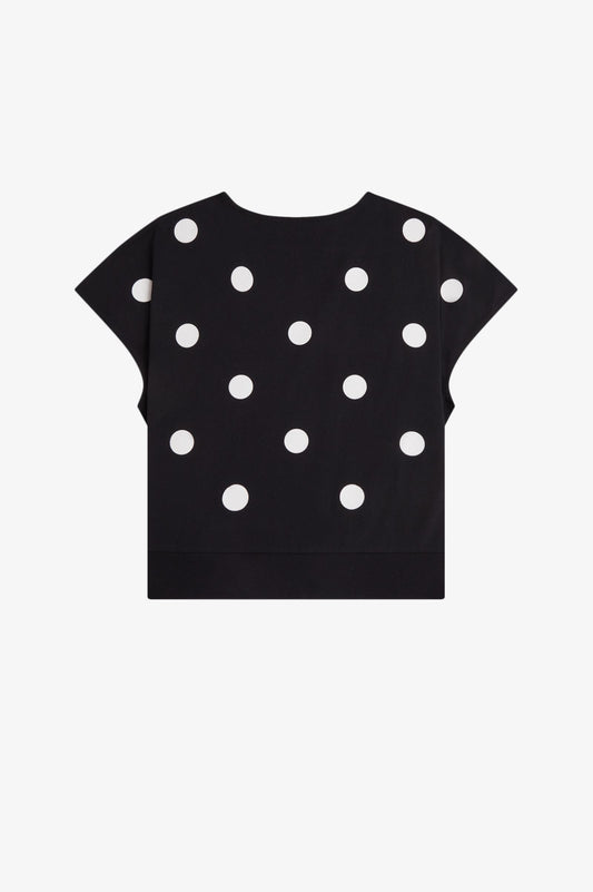 Amy Winehouse Flocked Polka Dot Top