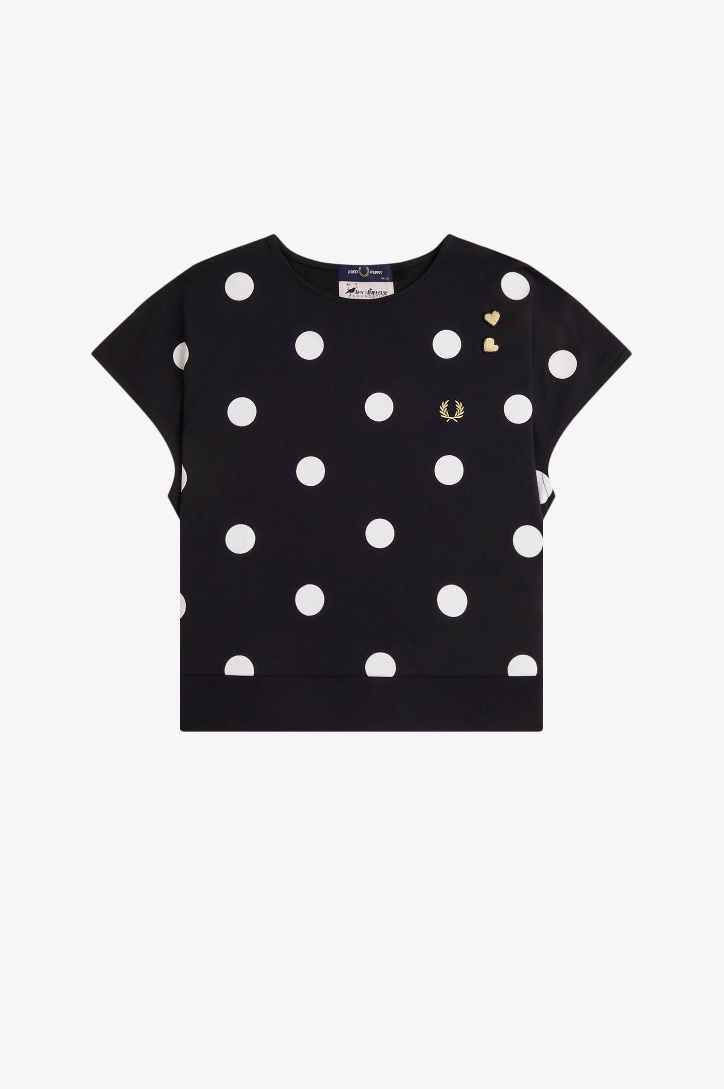 Amy Winehouse Flocked Polka Dot Top
