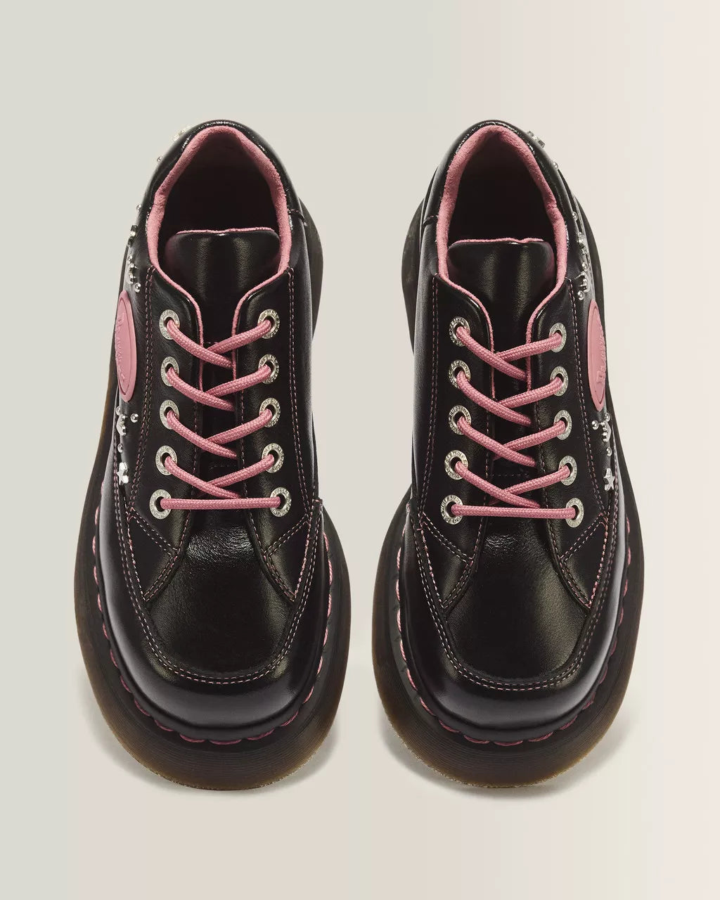 Buzz 5 Eye Hearts & Stars Milled Gloss Leather Shoes