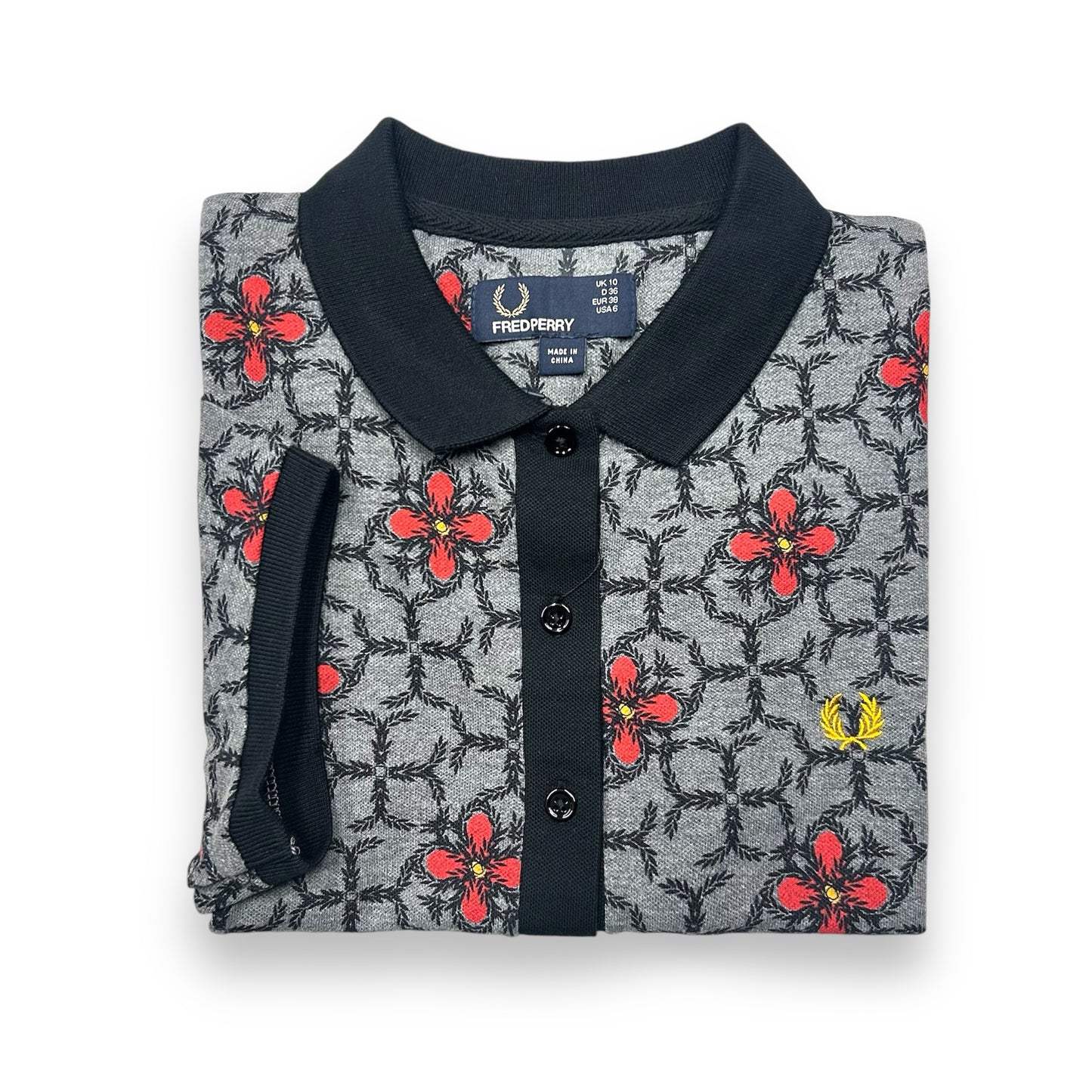 Ladies Floral Print Fred Perry Shirt