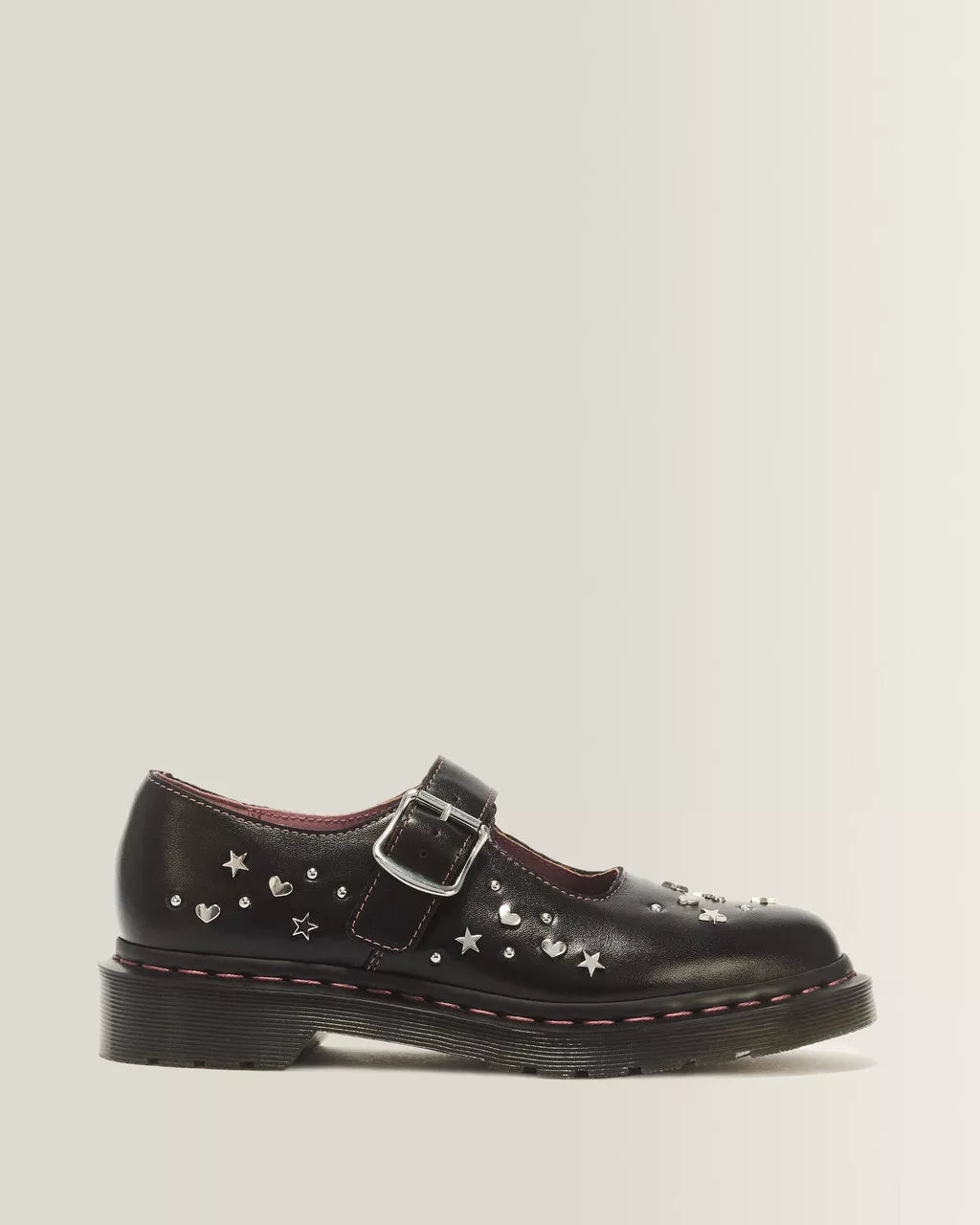Mariel II Hearts & Stars Milled Gloss Leather Mary Jane Shoes