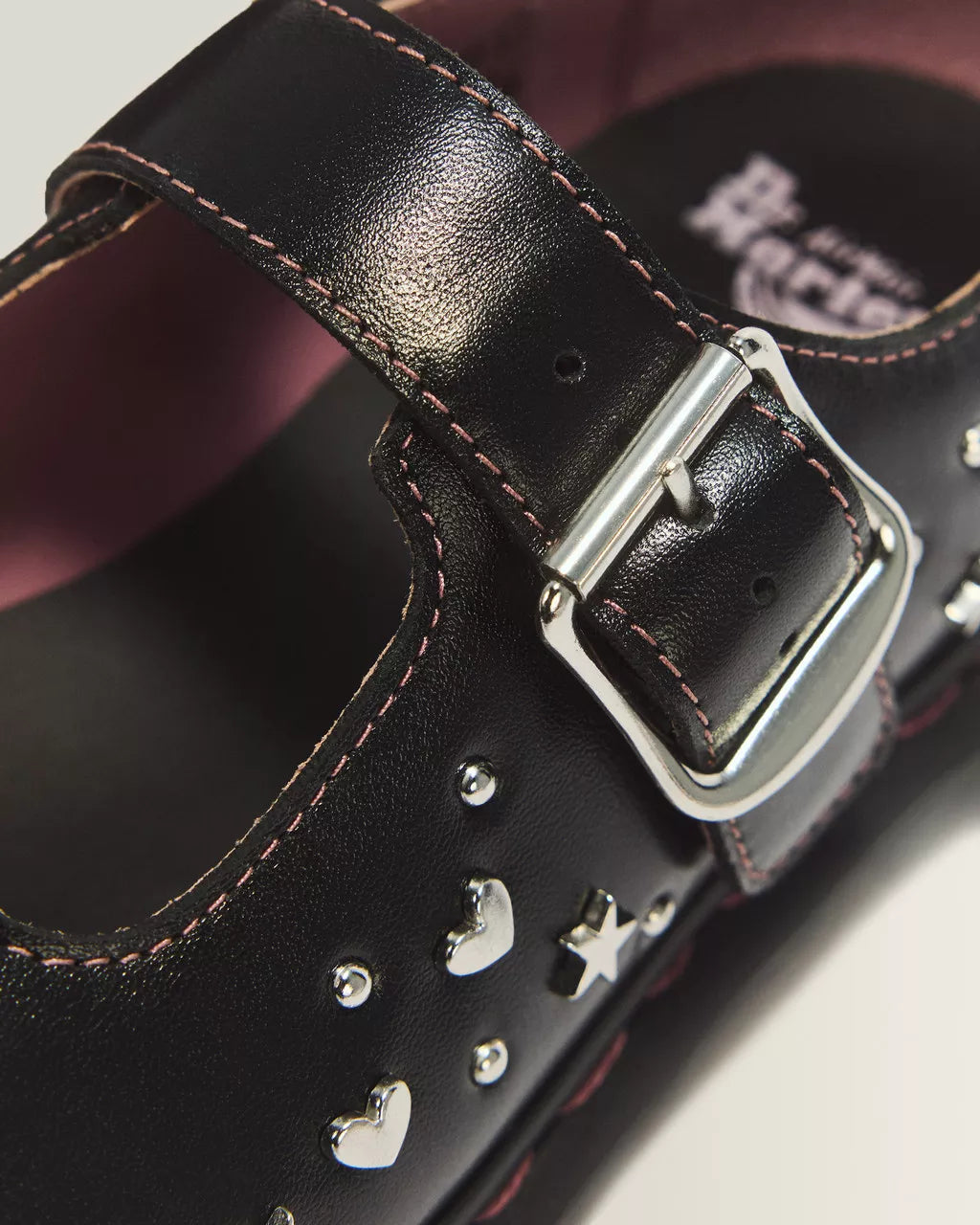Mariel II Hearts & Stars Milled Gloss Leather Mary Jane Shoes