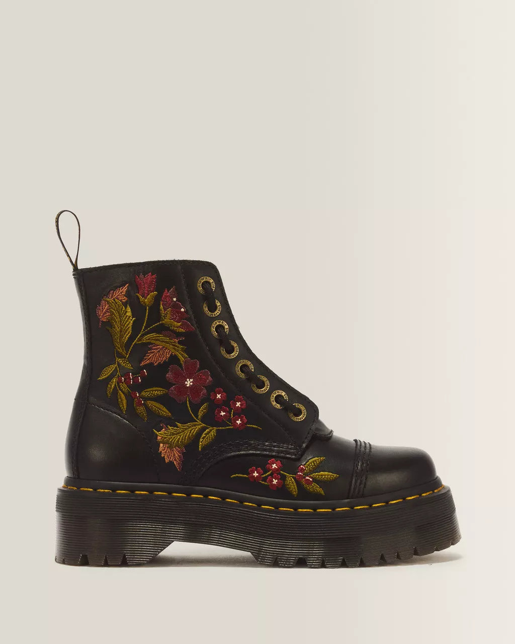 Sinclair Floral Wanama Leather Lace Up Boots