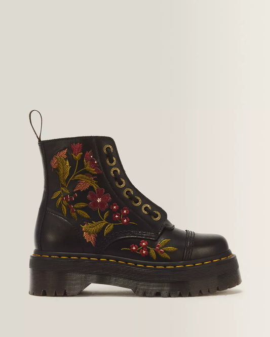 Sinclair Floral Wanama Leather Lace Up Boots
