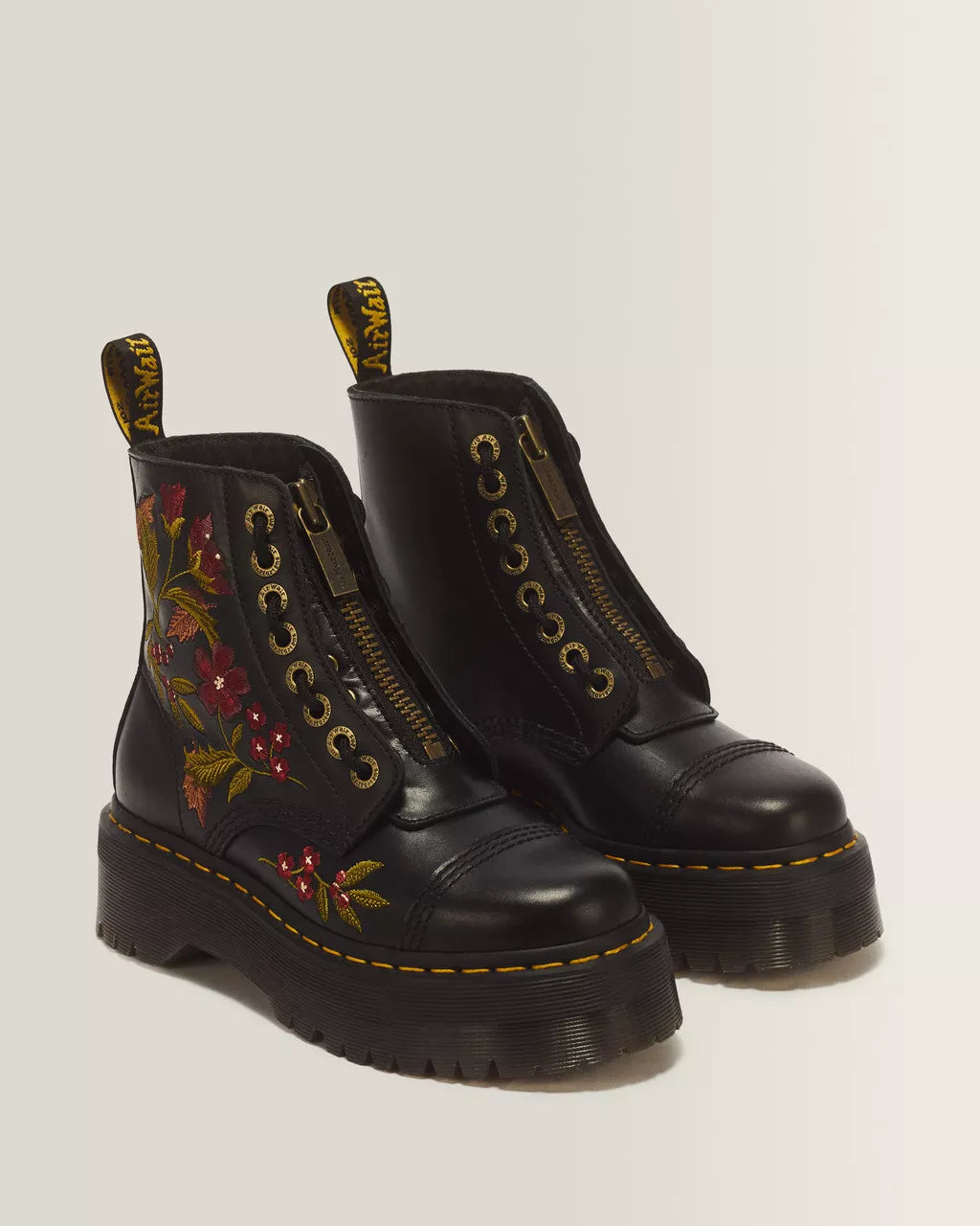 Sinclair Floral Wanama Leather Lace Up Boots