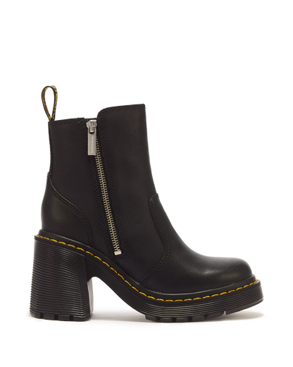 Spence Zip Sendal Leather Heeled Boots