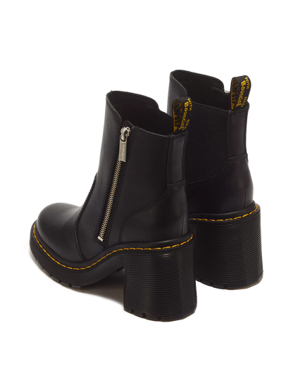 Spence Zip Sendal Leather Heeled Boots