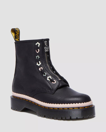 Bottes en cuir à fermeture éclair sur le devant 1460 Pascal Bex