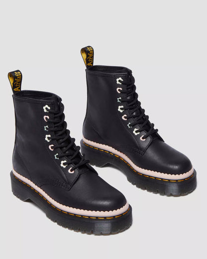 Bottes en cuir à fermeture éclair sur le devant 1460 Pascal Bex