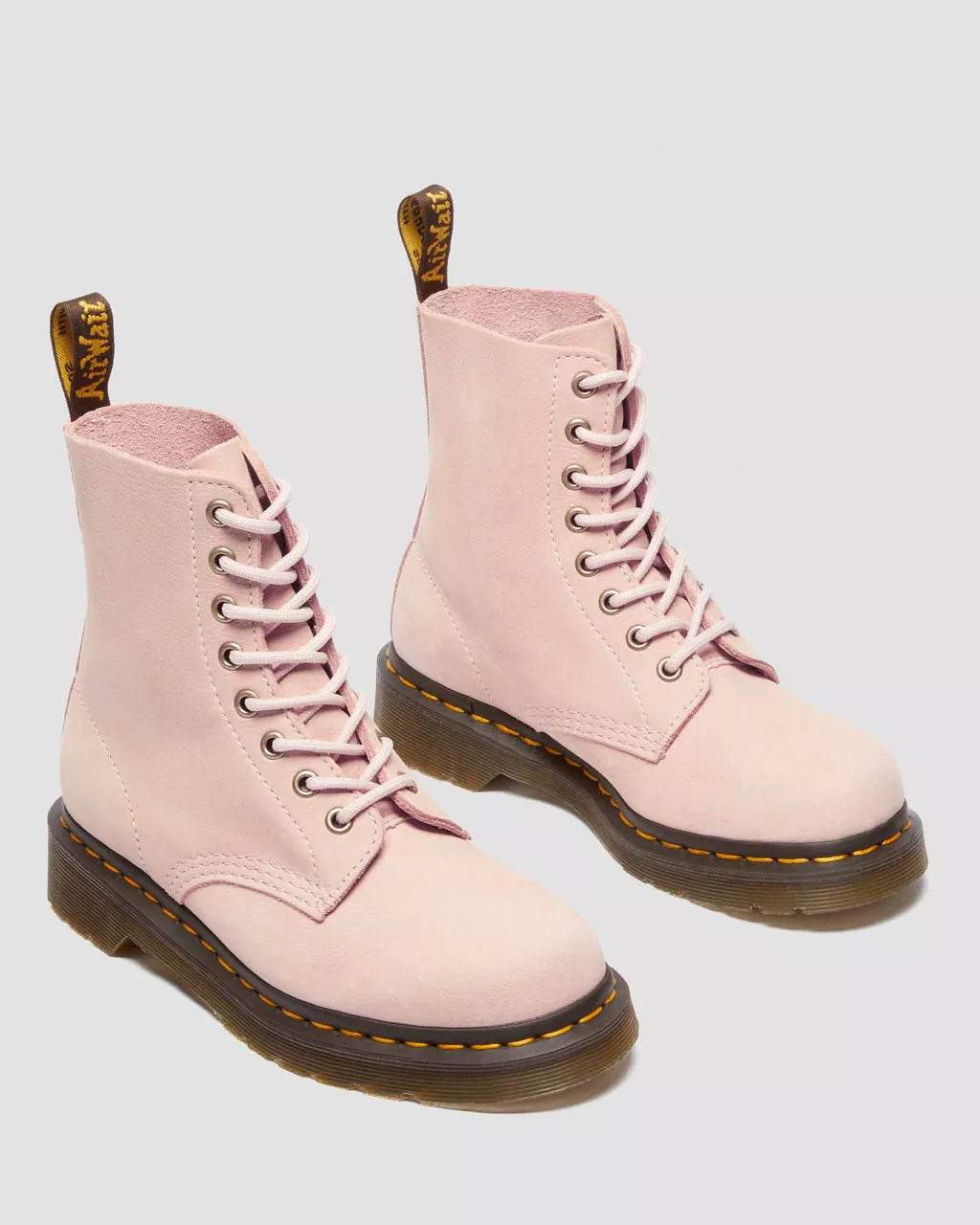 Bottes en cuir nubuck rose poudré 1460 Pascal