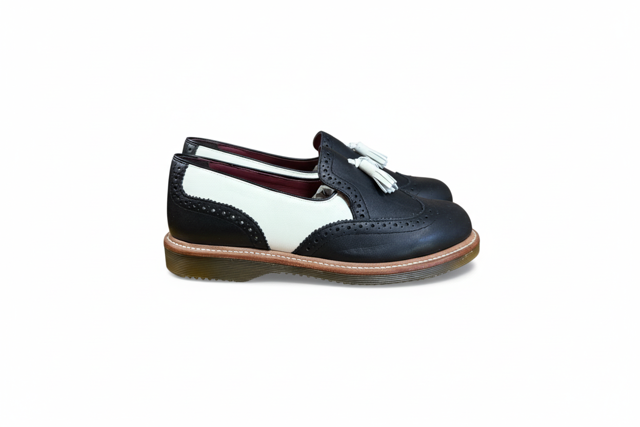 Phyllis Black Winter White Illusion + Softy T Slip On Loafer